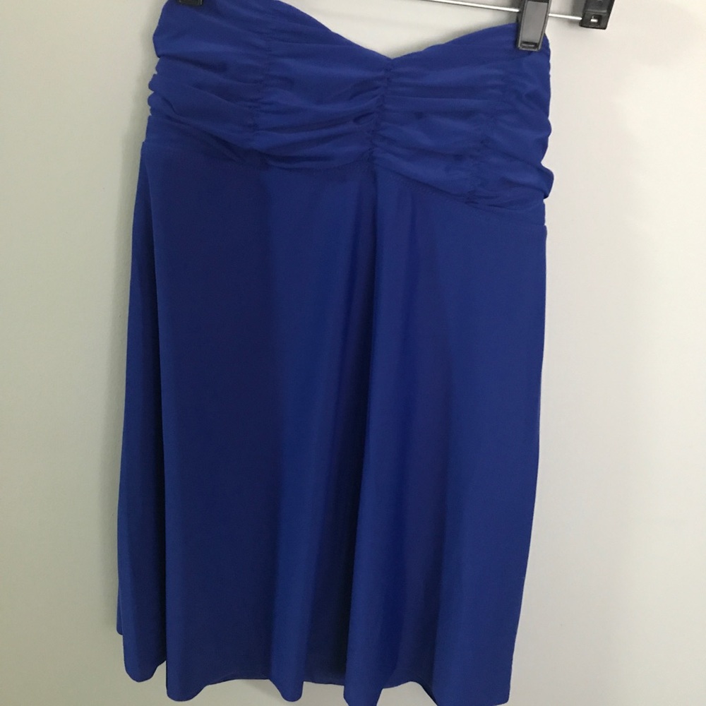 New Eco strapless bandeau shirt blue swim coverup - Picture 4 of 6